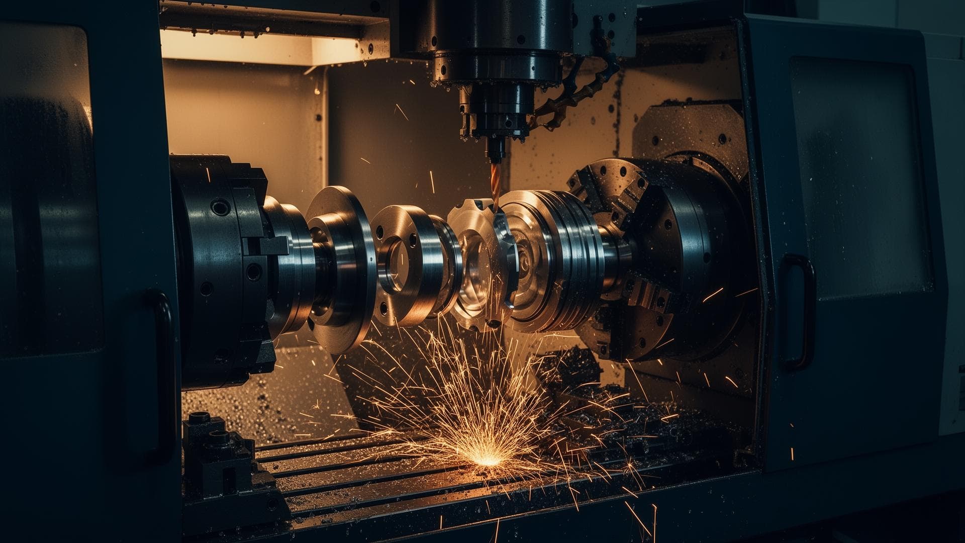 CNC machining with sparks